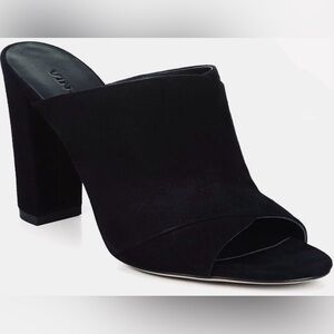 NWT Vince Heath Black Cross Strap Mule Sandal Size 9.5